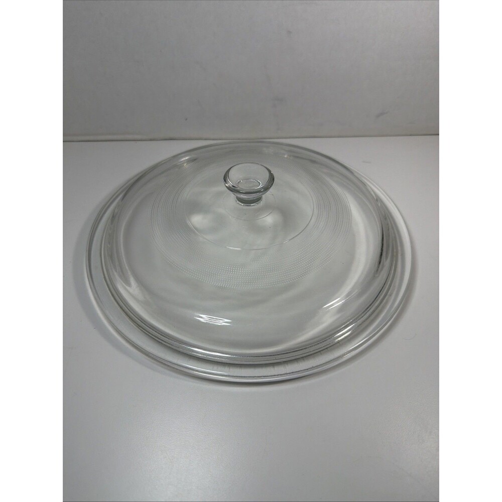 Vintage Round Clear Glass Replacement Lid Cover 9.5" 10” USA 12 Like Pyrex Pots